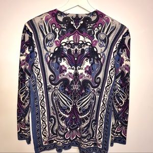 Paisley Charter Club Cardigan Size Medium